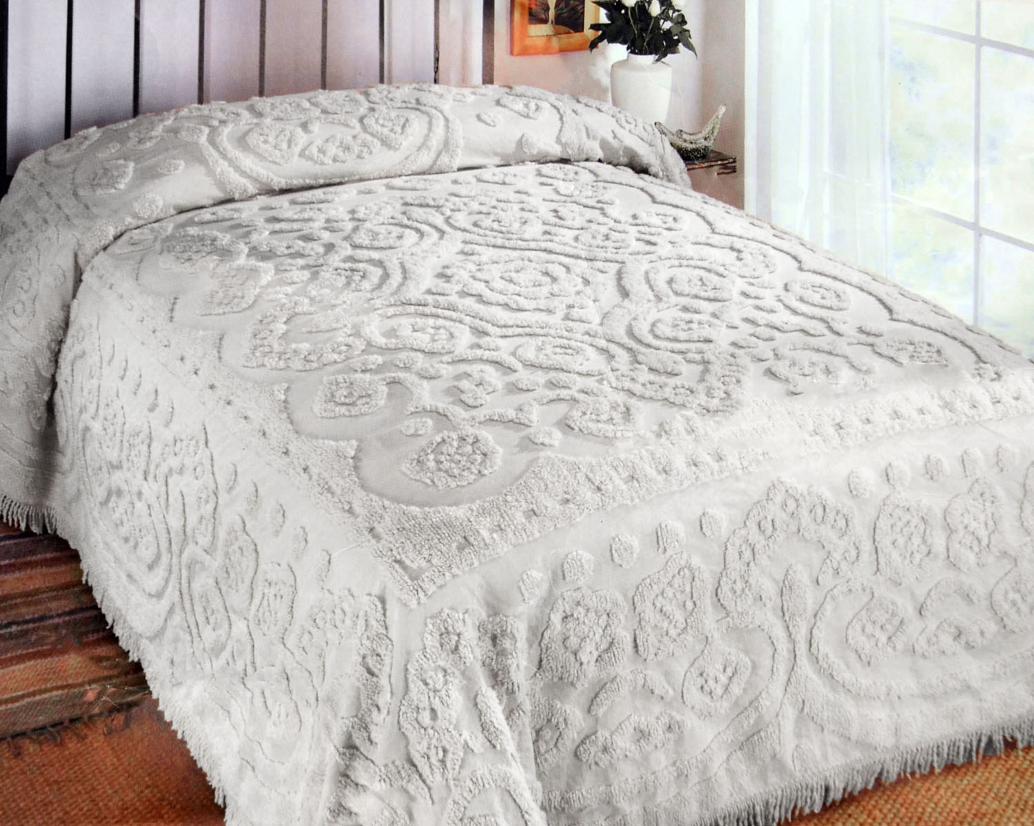 100percent Cotton Chenille Super Soft and Plush Bedspread eBay